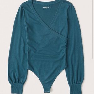 Abercrombie teal wrap bodysuit